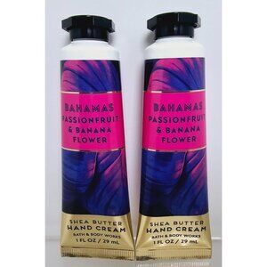 2 BAHAMS Passionfruit Banana Flower Bath Body Works Hand Cream 1oz NEW